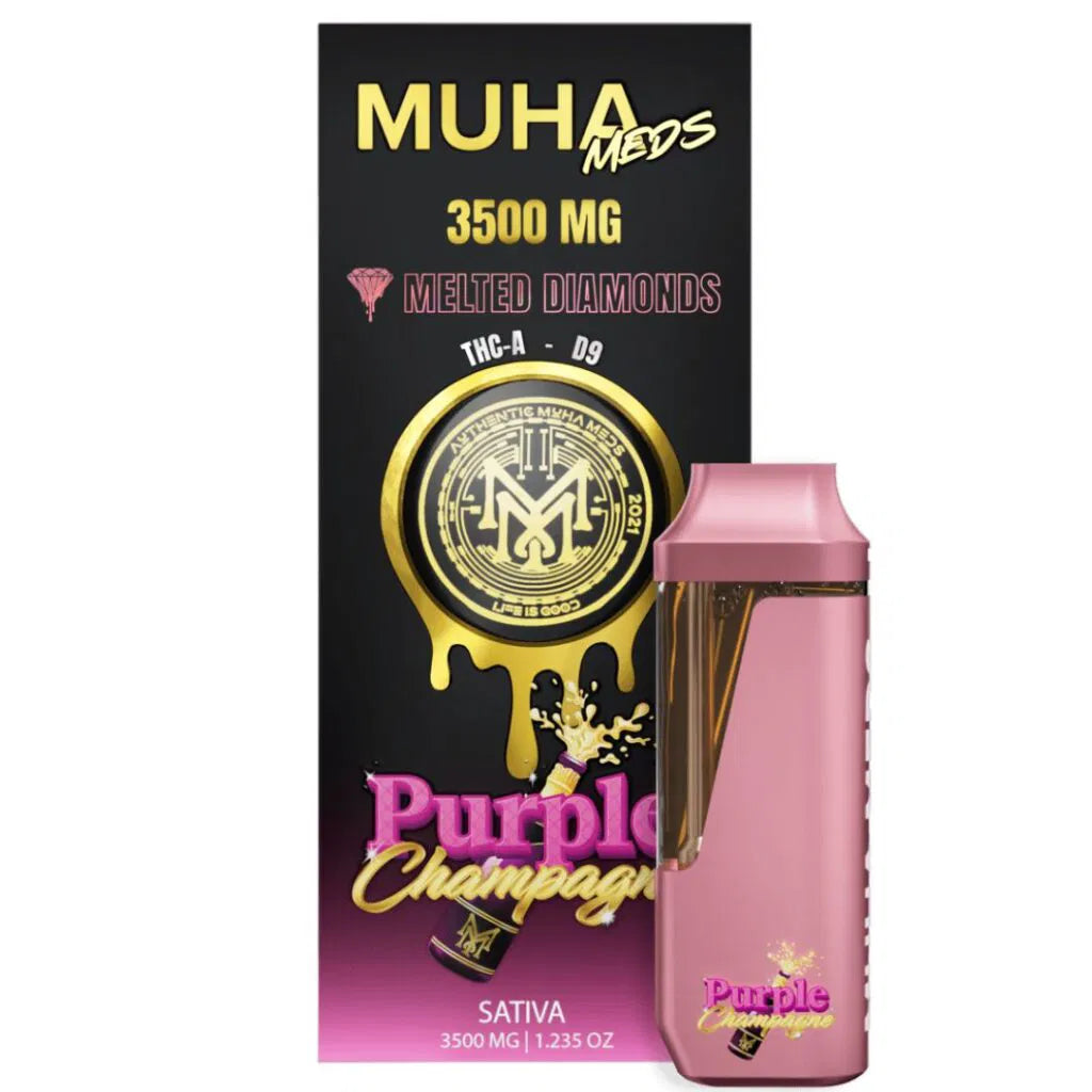 Muha Meds THCa Delta-9 THC Melted Diamonds Disposable Vape 3.5g